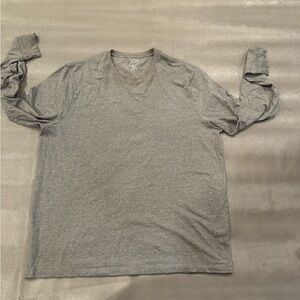 J. Crew Men's Heather Gray Long Sleeve Tee. Size L